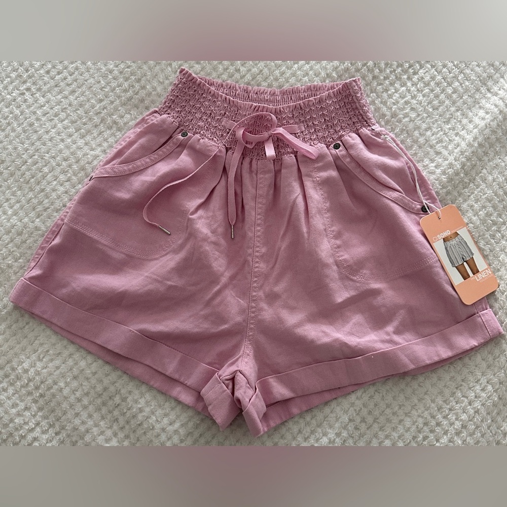 NWT Pink Linen Shorts